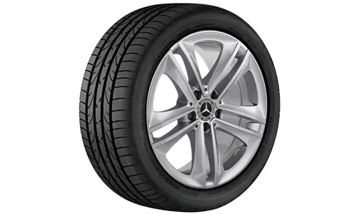 Колесный диск 8J×18 ET33 для Mercedes-Benz CLS 257, передняя и задняя оси, серебристый Vanadium Silver, 5 двойных спиц — фото 2