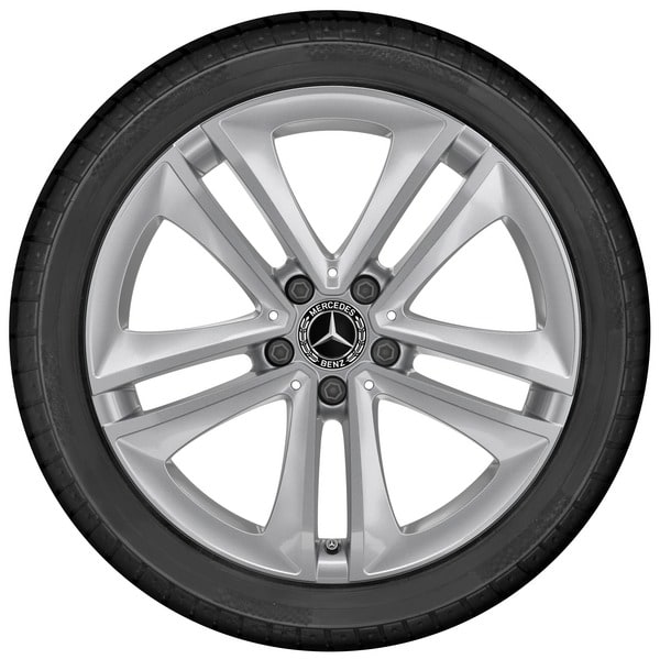 Колесный диск 8J×18 ET33 для Mercedes-Benz CLS 257, передняя и задняя оси, серебристый Vanadium Silver, 5 двойных спиц — фото 3