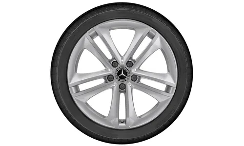 Колесный диск 8J×18 ET33 для Mercedes-Benz CLS 257, передняя и задняя оси, серебристый Vanadium Silver, 5 двойных спиц — фото 3