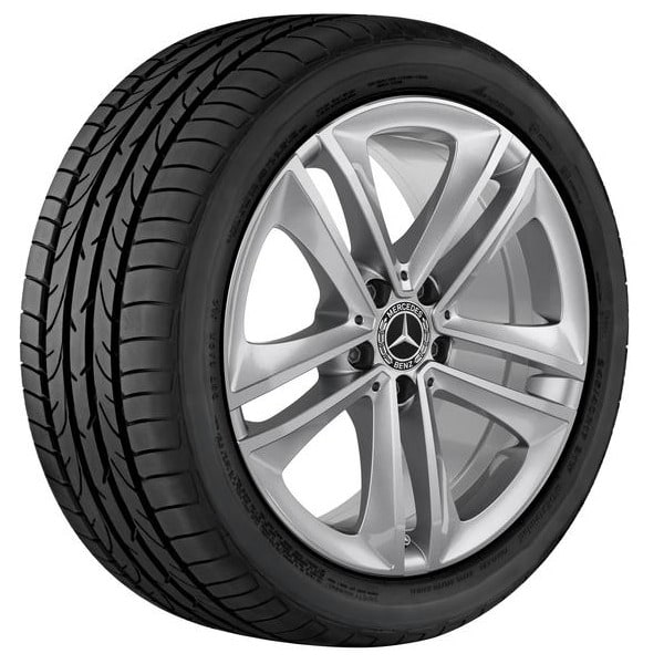 Колесный диск 9J×18 ET33 для Mercedes-Benz CLS 257, задняя ось, серебристый Vanadium Silver — фото 2