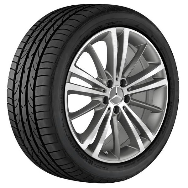 Колесный диск 9J×19 ET33 для Mercedes-Benz CLS 257, задняя ось, серый Himalaya, матовый, 5 двойных спиц — фото 2