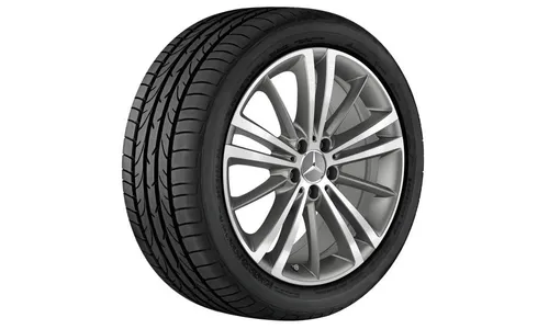 Колесный диск 9J×19 ET33 для Mercedes-Benz CLS 257, задняя ось, серый Himalaya, матовый, 5 двойных спиц — фото 2