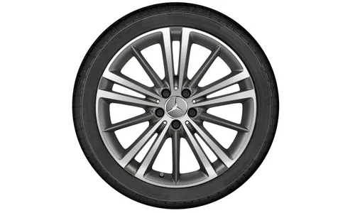 Колесный диск 9J×19 ET33 для Mercedes-Benz CLS 257, задняя ось, серый Himalaya, матовый, 5 двойных спиц — фото 3