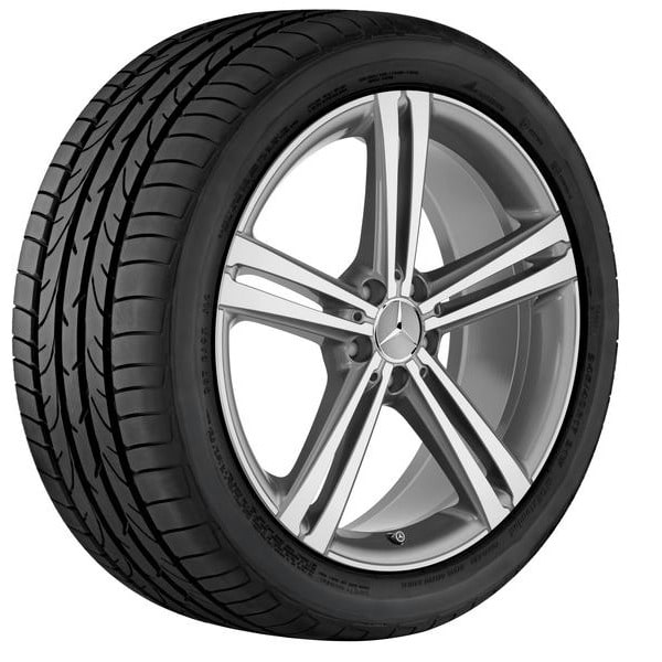 Колесный диск 9J×20 ET33 для Mercedes-Benz CLS 257, задняя ось, серый Himalaya, 5 двойных спиц — фото 1