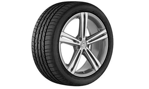 Колесный диск 9J×20 ET33 для Mercedes-Benz CLS 257, задняя ось, серый Himalaya, 5 двойных спиц — фото 1