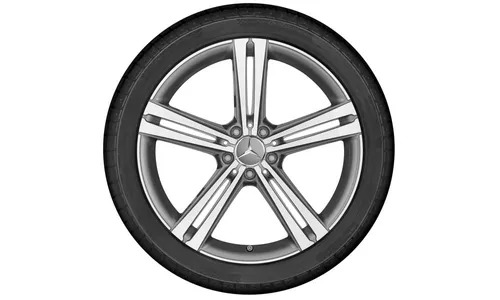 Колесный диск 9J×20 ET33 для Mercedes-Benz CLS 257, задняя ось, серый Himalaya, 5 двойных спиц — фото 2