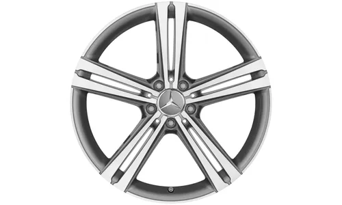 Колесный диск 9J×20 ET33 для Mercedes-Benz CLS 257, задняя ось, серый Himalaya, 5 двойных спиц — фото 3