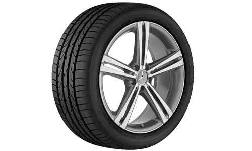 Колесный диск 9J×20 ET33 для Mercedes-Benz CLS 257, задняя ось, серый Himalaya, 5 двойных спиц — фото 4