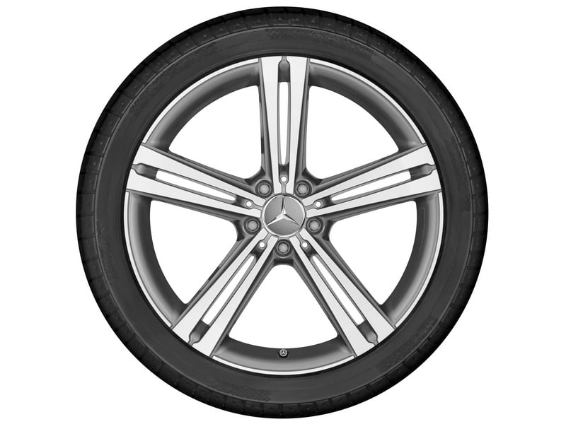 Колесный диск 9J×20 ET33 для Mercedes-Benz CLS 257, задняя ось, серый Himalaya, 5 двойных спиц — фото 5