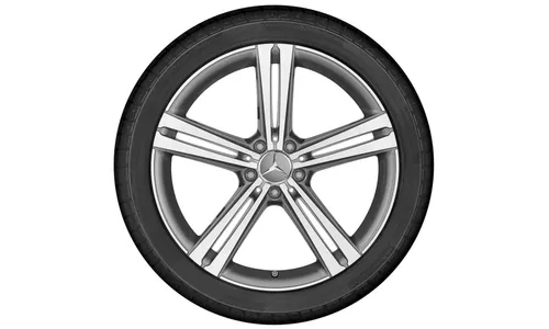 Колесный диск 9J×20 ET33 для Mercedes-Benz CLS 257, задняя ось, серый Himalaya, 5 двойных спиц — фото 5