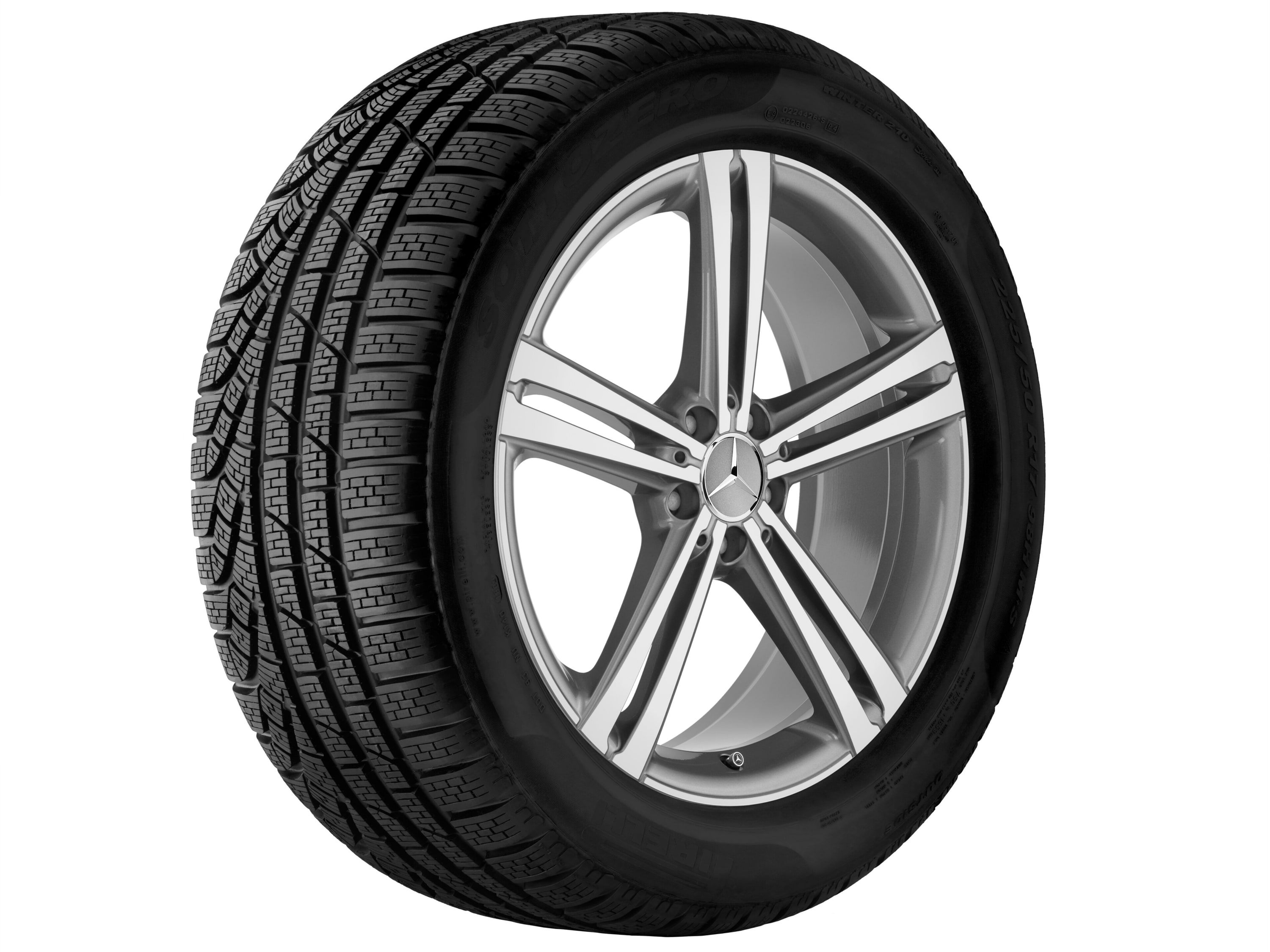 Колесный диск 9J×20 ET33 для Mercedes-Benz CLS 257, задняя ось, серый Himalaya, 5 двойных спиц — фото 6