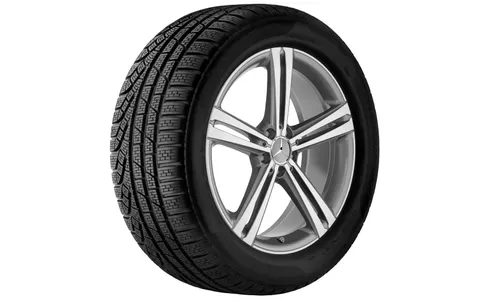 Колесный диск 9J×20 ET33 для Mercedes-Benz CLS 257, задняя ось, серый Himalaya, 5 двойных спиц — фото 6