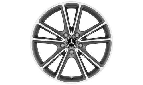 Колесный диск 8J×18 ET33 для Mercedes-Benz CLS 257, передняя и задняя оси, серый металлик Tremolite, 5 двойных спиц — фото 1