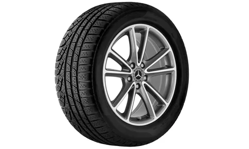 Колесный диск 8J×18 ET33 для Mercedes-Benz CLS 257, передняя и задняя оси, серый металлик Tremolite, 5 двойных спиц — фото 2