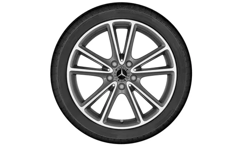 Колесный диск 8J×18 ET33 для Mercedes-Benz CLS 257, передняя и задняя оси, серый металлик Tremolite, 5 двойных спиц — фото 4