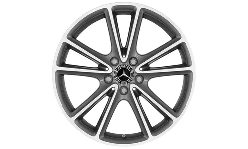 Колесный диск 9J×18 ET33 для Mercedes-Benz CLS 257, задняя ось, серый металлик Tremolite, 5 двойных спиц — фото 1