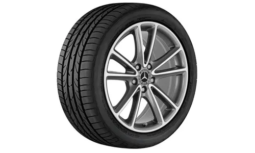 Колесный диск 9J×18 ET33 для Mercedes-Benz CLS 257, задняя ось, серый металлик Tremolite, 5 двойных спиц — фото 2