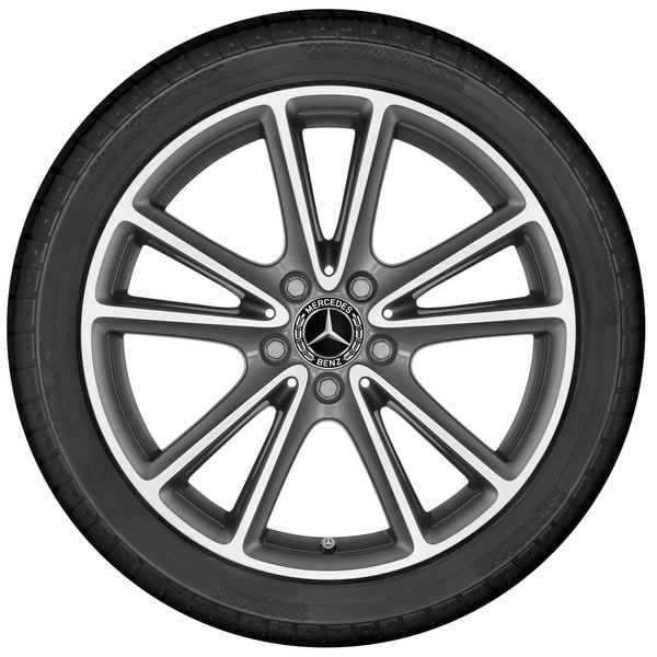 Колесный диск 9J×18 ET33 для Mercedes-Benz CLS 257, задняя ось, серый металлик Tremolite, 5 двойных спиц — фото 3