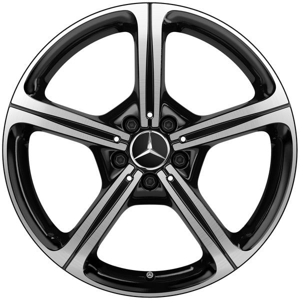 Колесный диск 8J×19 ET33 для Mercedes-Benz CLS 257, передняя и задняя оси, черный, с алмазной проточкой — фото 1
