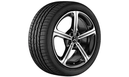 Колесный диск 8J×19 ET33 для Mercedes-Benz CLS 257, передняя и задняя оси, черный, с алмазной проточкой — фото 2