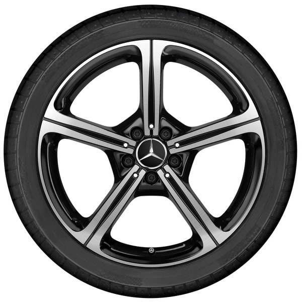 Колесный диск 8J×19 ET33 для Mercedes-Benz CLS 257, передняя и задняя оси, черный, с алмазной проточкой — фото 3