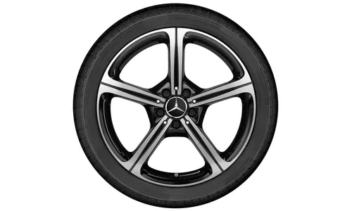 Колесный диск 8J×19 ET33 для Mercedes-Benz CLS 257, передняя и задняя оси, черный, с алмазной проточкой — фото 3