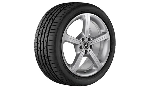 Колесный диск 8J×19 ET33 для Mercedes-Benz CLS 257, передняя и задняя оси, серебристый Vanadium Silver, 5 спиц — фото 2
