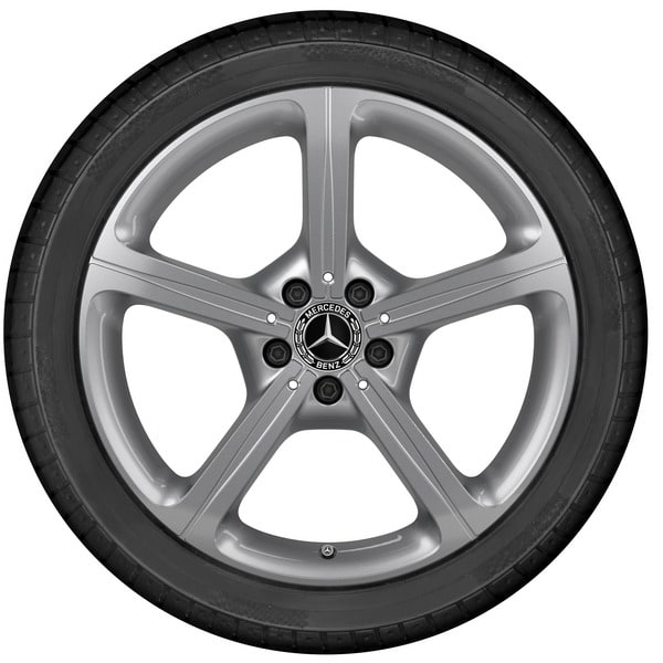 Колесный диск 8J×19 ET33 для Mercedes-Benz CLS 257, передняя и задняя оси, серебристый Vanadium Silver, 5 спиц — фото 3