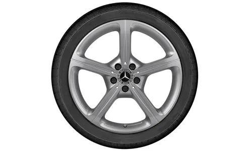 Колесный диск 8J×19 ET33 для Mercedes-Benz CLS 257, передняя и задняя оси, серебристый Vanadium Silver, 5 спиц — фото 3
