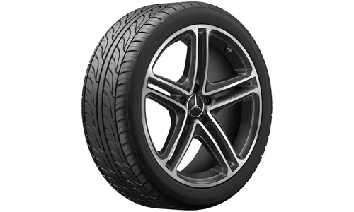Колесный диск 8J×19 ET33 для Mercedes-Benz C257, передняя и задняя оси, чёрный, 5 двойных спиц — фото 1
