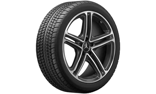 Колесный диск 8J×19 ET33 для Mercedes-Benz C257, передняя и задняя оси, чёрный, 5 двойных спиц — фото 2