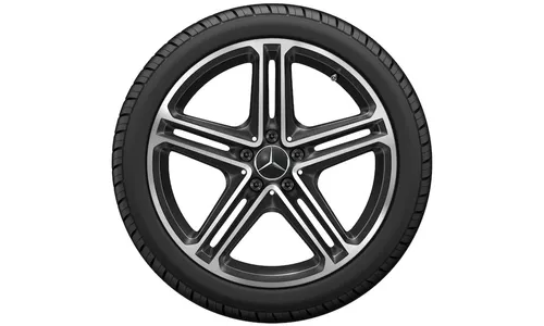 Колесный диск 8J×19 ET33 для Mercedes-Benz C257, передняя и задняя оси, чёрный, 5 двойных спиц — фото 3