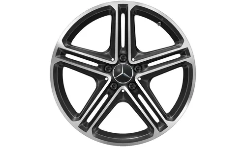 Колесный диск 8J×19 ET33 для Mercedes-Benz C257, передняя и задняя оси, чёрный, 5 двойных спиц — фото 4