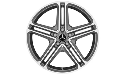 Колесный диск 8J×19 ET33 для Mercedes-Benz CLS 257, передняя и задняя оси, серый металлик Tremolite, 5 двойных спиц — фото 1