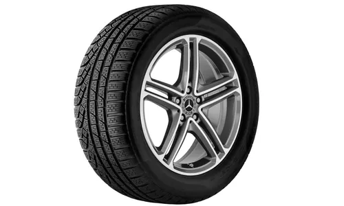 Колесный диск 8J×19 ET33 для Mercedes-Benz CLS 257, передняя и задняя оси, серый металлик Tremolite, 5 двойных спиц — фото 3