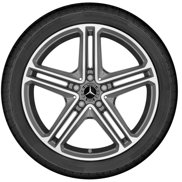 Колесный диск 8J×19 ET33 для Mercedes-Benz CLS 257, передняя и задняя оси, серый металлик Tremolite, 5 двойных спиц — фото 4