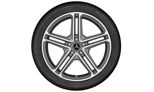 Колесный диск 8J×19 ET33 для Mercedes-Benz CLS 257, передняя и задняя оси, серый металлик Tremolite, 5 двойных спиц — фото 4