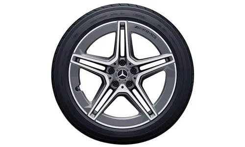 Колесный диск AMG 8J×19 ET33 для Mercedes-Benz CLS 257, передняя ось, серый металлик Tremolite, 5 двойных спиц — фото 1