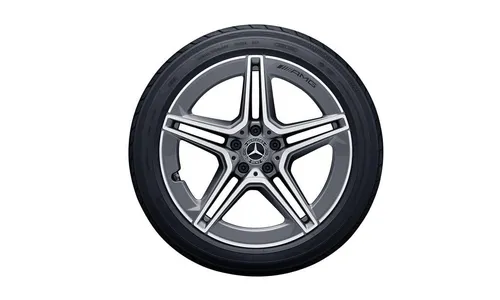 Колесный диск AMG 8J×19 ET33 для Mercedes-Benz CLS 257, передняя ось, серый металлик Tremolite, 5 двойных спиц — фото 3