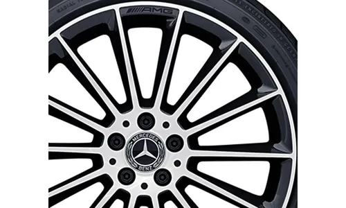 Колесный диск AMG 8J×20 ET33 для Mercedes-Benz CLS 257, передняя ось, черный, с алмазной проточкой, многоспицевый — фото 2
