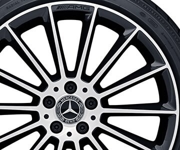 Колесный диск AMG 8J×20 ET33 для Mercedes-Benz CLS 257, передняя ось, черный, с алмазной проточкой, многоспицевый — фото 3