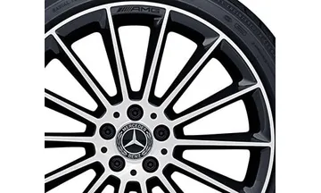 Колесный диск AMG 8J×20 ET33 для Mercedes-Benz CLS 257, передняя ось, черный, с алмазной проточкой, многоспицевый — фото 3