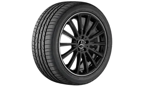 Колесный диск AMG 8J×20 ET33 для Mercedes-Benz CLS 257, передняя ось, черный, с алмазной проточкой, многоспицевый — фото 1