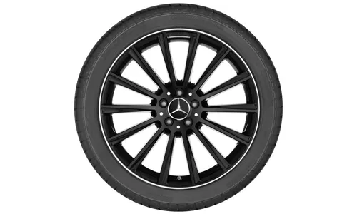 Колесный диск AMG 8J×20 ET33 для Mercedes-Benz CLS 257, передняя ось, черный, с алмазной проточкой, многоспицевый — фото 2