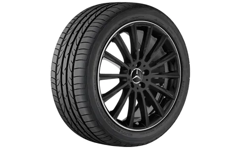 Колесный диск AMG 8J×20 ET33 для Mercedes-Benz CLS 257, передняя ось, черный, с алмазной проточкой, многоспицевый — фото 3