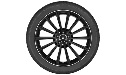 Колесный диск AMG 8J×20 ET33 для Mercedes-Benz CLS 257, передняя ось, черный, с алмазной проточкой, многоспицевый — фото 5