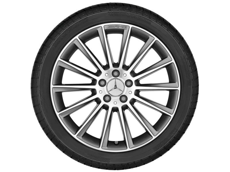 Колесный диск AMG 9J×20 ET28 для Mercedes-Benz CLS 257, задняя ось, титаново-серый, многоспицевый — фото 3