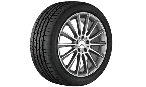 Колесный диск AMG 9J×20 ET28 для Mercedes-Benz CLS 257, задняя ось, черный, с алмазной проточкой, многоспицевый — фото 1