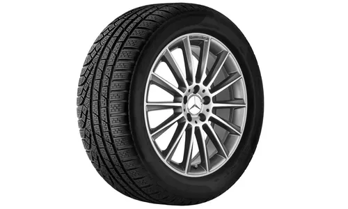 Колесный диск AMG 9J×20 ET28 для Mercedes-Benz CLS 257, задняя ось, черный, с алмазной проточкой, многоспицевый — фото 2