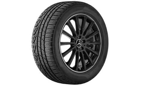 Колесный диск AMG 9J×20 ET28 для Mercedes-Benz CLS 257, задняя ось, черный, с алмазной проточкой, многоспицевый — фото 4